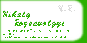 mihaly rozsavolgyi business card