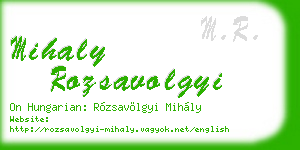 mihaly rozsavolgyi business card